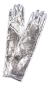 Gloves Elbow Metallic Silver