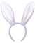 Bunny Ears Lavender/White