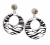 Earrings Zebra White