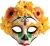 Day Of Dead Female Mask W Flws