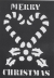 Stencil Candy Cane Brass