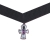 Choker Velvet Cross W Purple