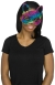 Cat Masks W/Tattoos Rainbow