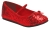 Flat Ballet Glitter Ch Red Lg