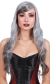 Wig Long Wavy Gray Dark Gray O