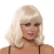Wig Mid Length Curly Blonde