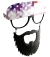 Sunstache Blk Beard Cl