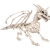 Skeleton Dragon Prop Plastic Halloween Decoration 11 1/2