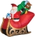 Airblown Mixed Media Santa Sleigh Inflatable