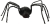 Spider Black Furry 80 Inches