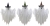 Witch Hat Ghost Set Of 3  28 I