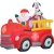 Airblown Santa Driving Fire Tr