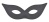 Harlequin Mask Satin Black