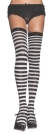 Stockings Thi Hi Striped Bk/Wh