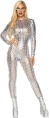Laser Cut Metallic Catsuit. Adult Small