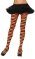 Tights Striped Bk/Orange