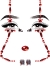 Clown Jeweled Face Sticker