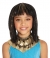Cleo Child Wig Black With Gold