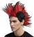 Double Mohawk Wig Black Red Bl