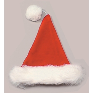 Plush Velvet Santa Hat