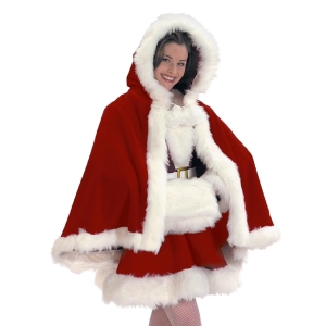 Christmas Velvet Cape & Muff Set