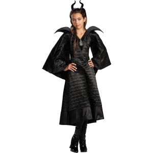 Girl's Maleficent Christening Black Gown Deluxe Child LG (10 - 12)