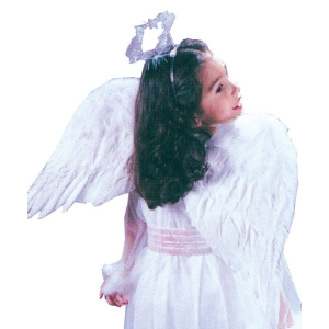 Angel Wings Feathr Chld Blk