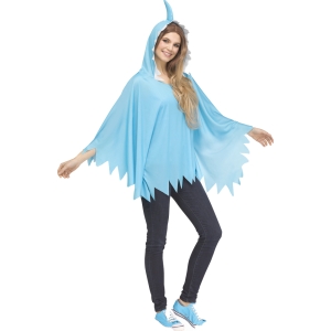 Shark Poncho - Adult Blue