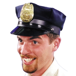 Police Hat Black 1 Size