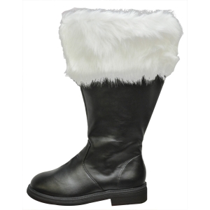 Santa Boot Wide Calf Fur Cuff