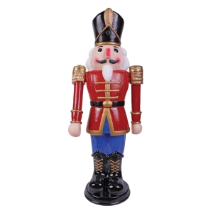 Nutcracker Animated Red/Bu 36In