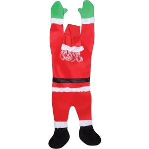 Santa Hanging From Gutter