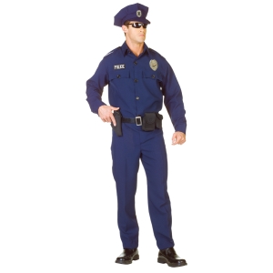 Officer Adult Black Xxl 48-50