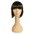 Adults Straight Chin-Length with Bangs China Doll Wig - Black & Yellow