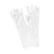 Adults White Long Nylon Santa Gloves