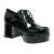 Shoe Platform Blk Pat Men Sm