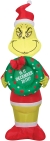 Airblown Grinch With Wreath Inflatable