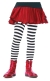 Tights Child Striped Bk/Wt 4-6