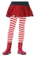 Tights Chld Striped Wt/Rd 7-10