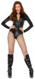Wet Look High Neck Bodysuit Sm