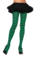 Tights Striped Bk/Kelly Gr