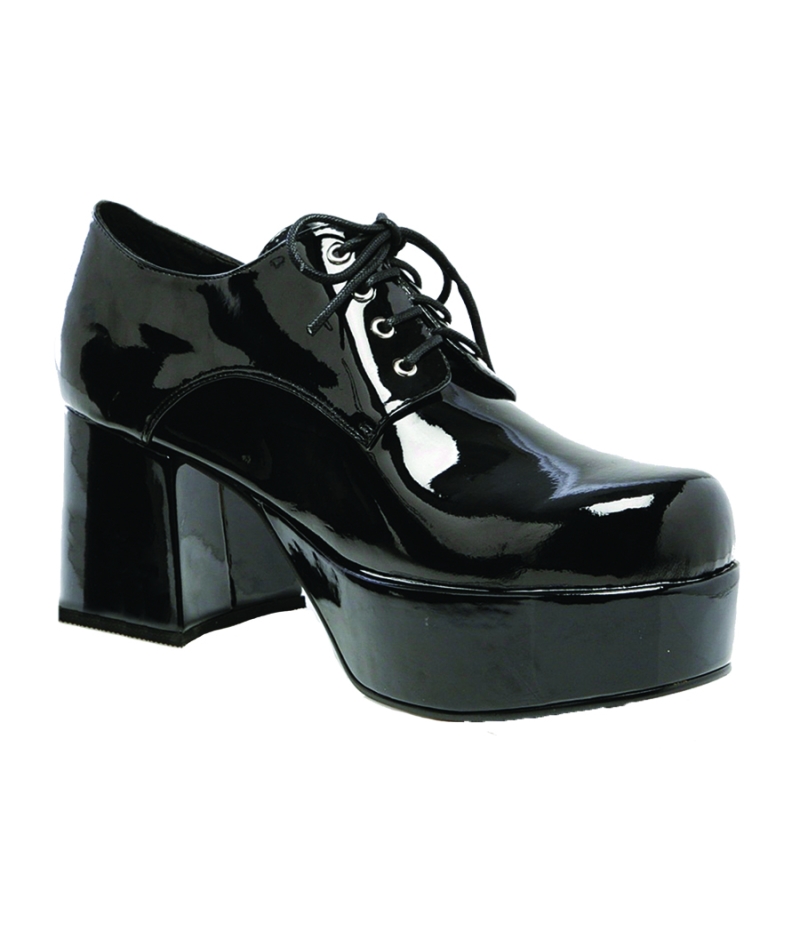 Shoe Platform Blk Pat Men Lg