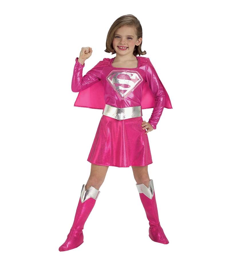 Supergirl Pink Child Medium