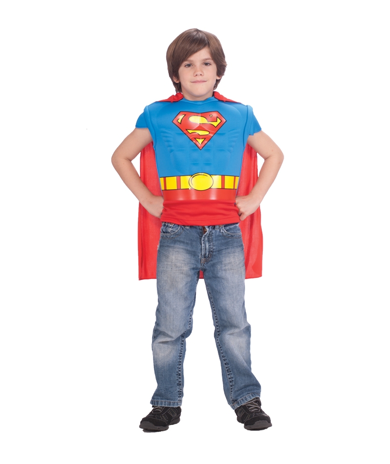 Superman Musc Shirt Cape Child