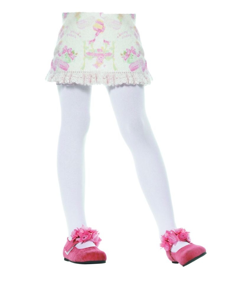 Tights Child White Large 7-10