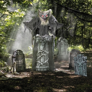 4 Ft. 9IN Animated Light-Up Gargoyle Halloween Decoration