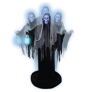 69in Animated Rising Ghost Reaper Halloween Decoration
