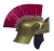 Roman Helmet Gold W Red Brush