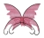 Wings Butterfly Pink W/Blk Trm