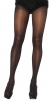 Tights Opaque Sheer Waist Black Plus-Size